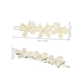 Outanaya 2Pcs Butterfly Hair Clips Cat Eye Design Non-Slip Side Hair Clamps for Women for Styling and Securing Bangs for Daily Wear or Special Occasions Random Color