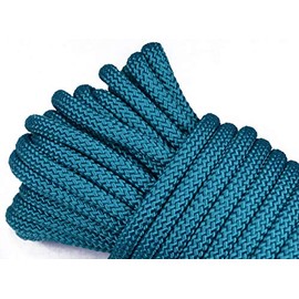 1/4" Polypropylene / Nylon Utility Rope - Cargo, Crafts, Tie-Downs, Marine, Camping, Swings, Hiking - Teal 100 Feet