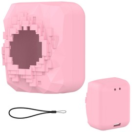 Lettou Soft Silicone Case Compatible for Bitzee Magicals Digital Pet Kids Toys, Full Protective Bumper Cover Accessories with Lanyard, Pink