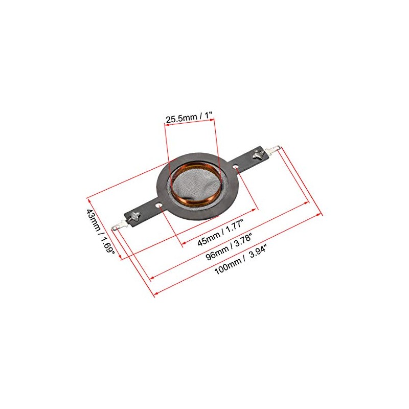 sourcing map 2 x Tweeter Voice Coil 25.5 mm Audio