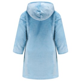 CJMJXPH Boys Robe Hooded Toddler Soft Fuzzy Bathrobe for Kids 2-16 Years Lake Blue 9-12 Years