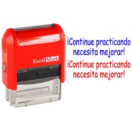 ExcelMark Self-Inking Rubber Teacher Grading Stamp - Necesita Mejorar