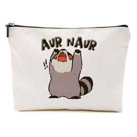 CSHVJ Cute Raccoon Makeup Bag Funny Humor Meme Cosmetic Bag Raccoon Gifts for Women Friend Sisters Auntie Zipper Pouchs Toiletry Bags for Camping Picnic Thanksgiving Christmas Friendship Gifts