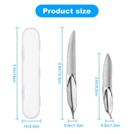 ElevateTech Toenail File for Thick Toenails, Double Sided Metal Nail Files for Thick Nails 4.8 Inch/3.6 Inch Professional Stainless Steel Toe Nail Files Heavy Duty Fingernail File for Men Women