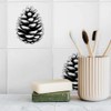 'Single Pine Cone ' 108mm Square Ceramic Tile (TD00032041)