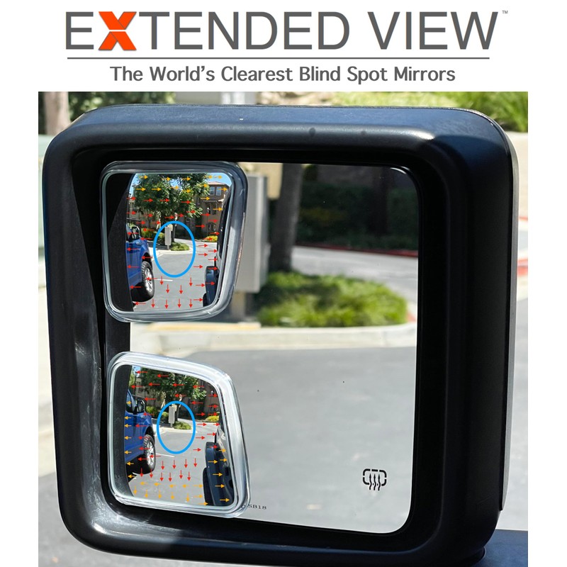 Custom Blind Spot Mirrors- Compatible with 2018-Present Jeep Wrangler |