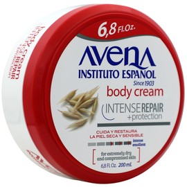 Avena Instituto Espanol Intense Repair Protection, Body Cream for Sensitive Skin, Soothes the Skin, Intense Emollient, Soft and Glowing Skin, Dry Skin, 6.8 Fl Oz each, 2- Pack, Jars