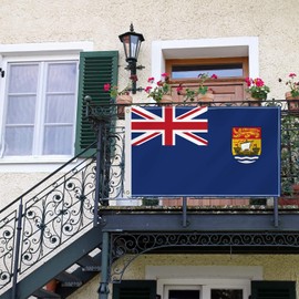 3×5 FT Old New Brunswick 1950 Flag,Large Former Canada NB Province Decor,Double Side Digital Printed 150D Polyester Banner with Canvas Header Brass Grommet for Outdoor Indoor Parade Car