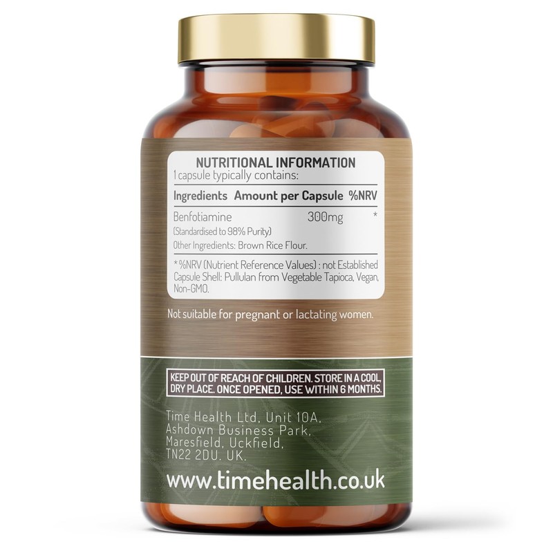 New: Benfotiamine - 300mg x 120 Capsules - Fat Soluble