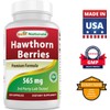 Best Naturals Hawthorn Berry 565 mg 180 Capsules (180 Count