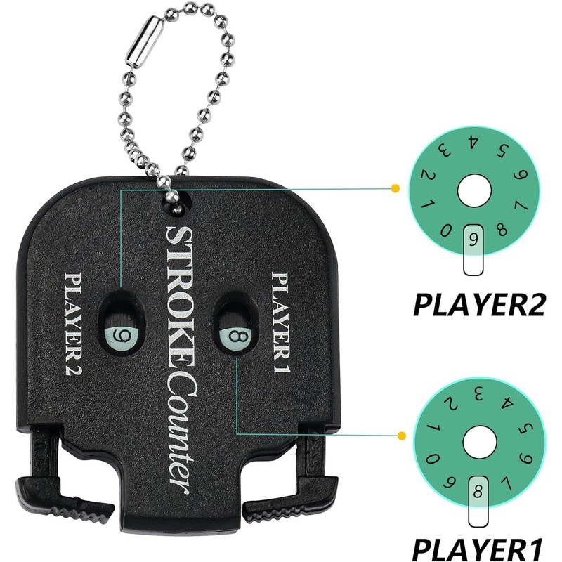 Golf Score Counter, 2 Player Stroke Counter Golf Score Indicator