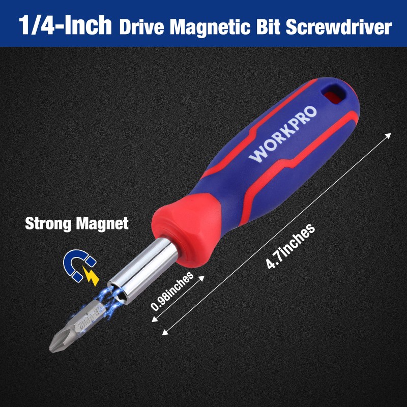 WORKPRO 34 PCS 1/4"Dr. Master Socket Set Metric with Universal