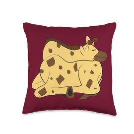 Kaisi Drawing,snooze,snooze,dream Sleep,dream Pajamas, Snooze Light Children, Giraffe Sleep Throw Pillow, 16x16, Multicolor