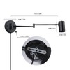 Zompoo Swing Arm Wall Sconce Plug in, Contemporary Adjustable Black
