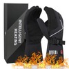 Rechargeable Heated Gloves for Men & Women, 3-Level Temperature Control,