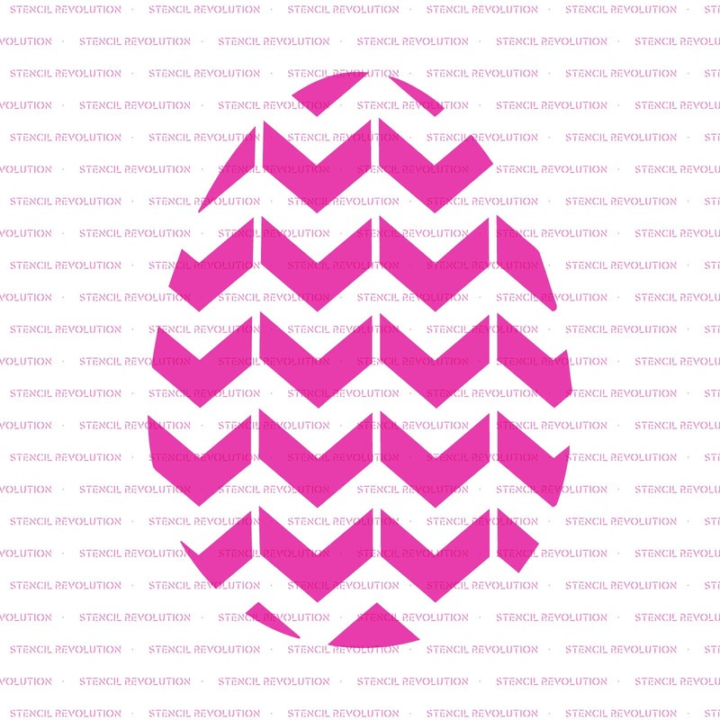 Easter Egg Chevron Stencil - Reusable Stencils for Painting -