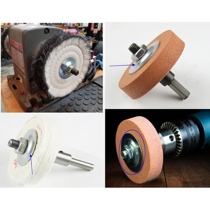 4 pcs Bench Grinder Arbor Washer,Flange for Grinding,Wire Wheel.Can Contral