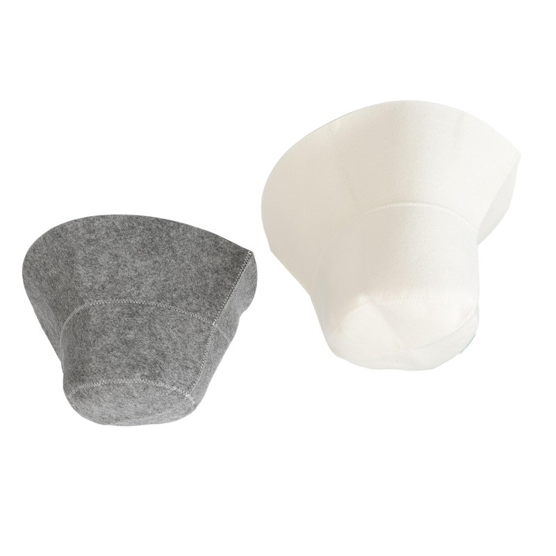 Sauna Hat, Lightweight, Breathable White and Grey Water Absorption Head