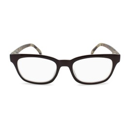 2SeeLife Bold Retro Reading Glasses: Elegant Square Frame, Fully Magnified Lenses | Brown, 2.75