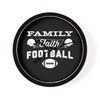 CafePress Family Faith Football Unique Decorative 10" Wall Clock