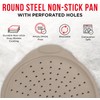 Non-Stick Pizza Pan with Silicone Handle 1 Pack, 13 Inch