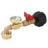 Propane Refill Adapter with Pressure Gauge and On Off Control