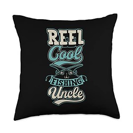 Reel Cool Fishing Uncle Funny Best Fish Rod Joke Essential Throw Pillow