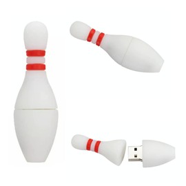 Bowling Pin USB Drive - Bowling Pin Flash Drive - Cool Sports USB Drive Stick Pen Drive - Novelty Flash Drive Bowling - Home, School & College - Photos, Video & Data Storage (Bowling Pin)