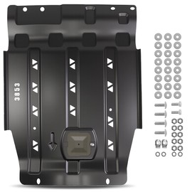 Transmission Skid Plate Compatible with 2015-2022 Ford F150 Splash Shield, Steel Engine Case Guard Under Cover, Not Fit Super Crew cab, Platinum Crew, PowerBoost or 2WD Trucks, Not Fit 3.0L Diesel