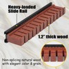 HeywoodCabin Premium Walnut Wood Belt Organizer with Sliding System -