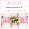 HAISIWLKJ 4 Pack 120 Inch Pink Cheesecloth Table Runner Boho