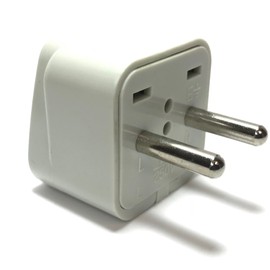 Seven Star Universal Travel Plug Adapters for All Countries World Wide White Multi-Packs (1 Pack, for Europe & Asia - 2 Round Pins - Type C)