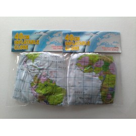 Henbrandt 2 x Childrens Kids 40cm Inflatable Globe Educational Summer Beach Fun See The World