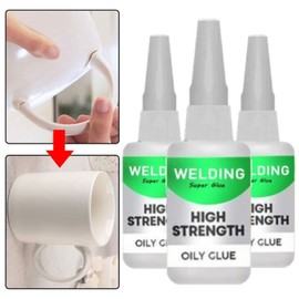 JUE-FISH 3PCS Welding High Strength Oily Glue Plastic Super For Resin Ceramic Glue Glass