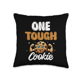 One Tough Cookie Cookies Baking Bake Baker Biscuit Throw Pillow