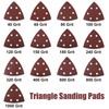 LEONTOOL 50 Pcs Triangle Sanding Pads 40 Grit 3-1/2 Inches