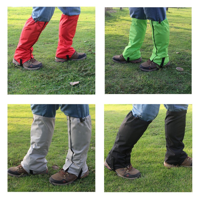 One Pair Snow Leg Gaiters Waterproof Unisex 600D Ripstop Oxford