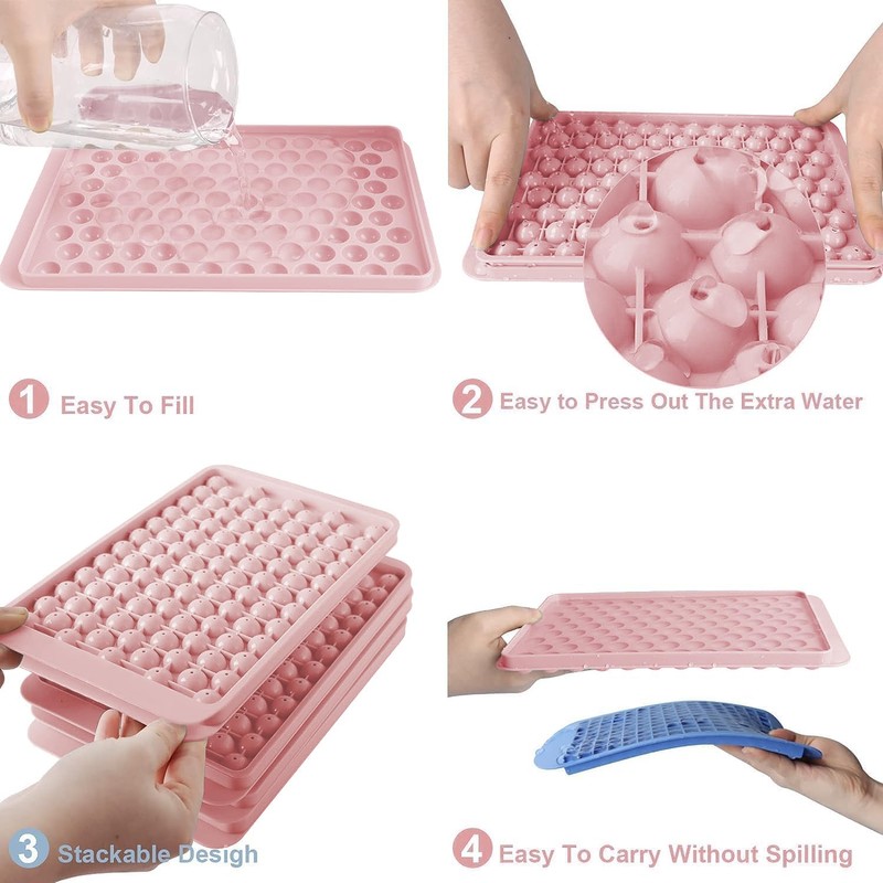 WIBIMEN Mini Ice Cube Trays, Upgraded Small Ice Cube Trays,