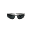 VIGUEUR Y2K Wrap Around Sunglasses, Silver Polarized Sunglasses for Men,