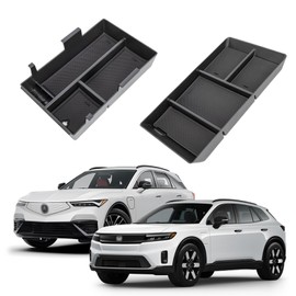Neepiar 2PCS Center Console Organizer Compatible with 2024 2025 Honda Prologue EV 2024 2025 Acura ZDX Insert Divider Slot Box Secondary Storage Box Armrest Tray Box Interior Accessories