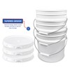 ePackageSupply, 3.5-Gallon White Plastic Bucket with Lid - Durable 90