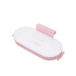 SEIWEI Portable Hanging Trash Bag Holder with Lid Kitchen Cabinet Garbage Bag Rack Hangable Trash Can Shelf Home Kitchen Bedroom(Pink)