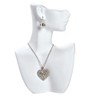 SSWBasics Small Side Profile White Earring/Necklace Display - Case of
