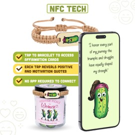 60 Positive Pickle Cards For Women, Positive Messages Affirmation Jar, Pickle Gifts, Fun Gifts, Funny Gifts For Women, Inspirational Gifts For Women, Affirmation Cards For Women