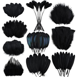 FeelfunFeather Pheasant Feathers -30pcs 5 Style Natural Mixed Decorative Spotted Feathers for DIY Crafts Wedding Home Party Decoration
