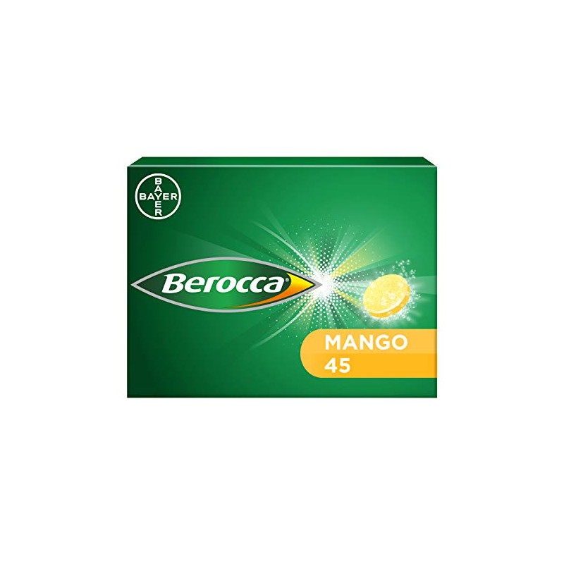Berocca Vitamin C Effervescent Mango Flavour Tablets, Pack of 45