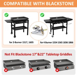 Gas Grill Griddle Valve Replacement for Blackstone 4 Burner 36 Inch 1554 1565 1836 1866, Gas Griddle Control Valve for Blackstone, Compatible With Blackstone Griddle Replacement Parts, 2 Packs
