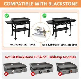 Gas Grill Griddle Valve Replacement for Blackstone 4 Burner 36 Inch 1554 1565 1836 1866, Gas Griddle Control Valve for Blackstone, Compatible With Blackstone Griddle Replacement Parts, 2 Packs