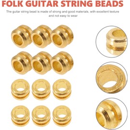 Cuentas de Metal Dorado 20 de Cuerda para Cuerda Guitarra Acústica Accesorio Práctico y Portátil para Partes de Guitarra Duraderas