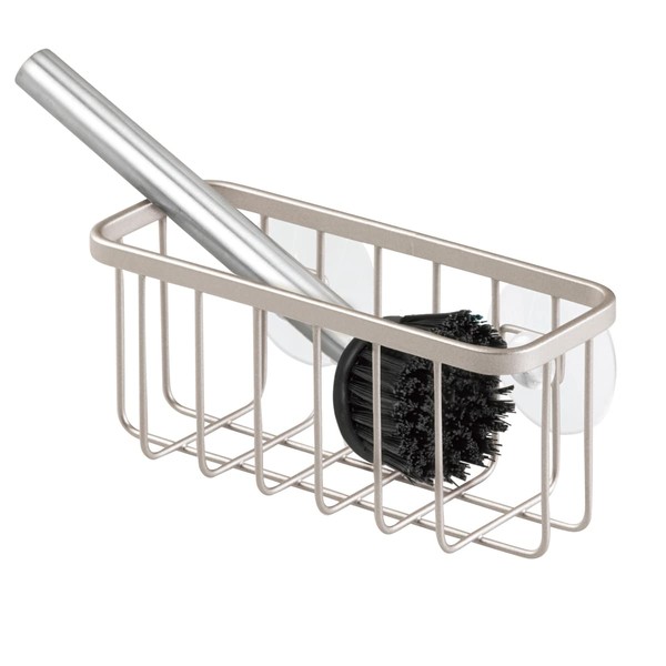 iDesign Rust-Resistant Stainless Steel Sponge Holder for Kitchen Sink with